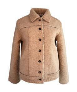 KONTATTO-Kuschelige Teddyjacke in Camel