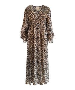 Leo Maxikleid aus Viskose mit V-Ausschnitt