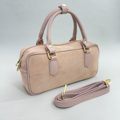 Klein aber fein – Rauledertasche in Rosa