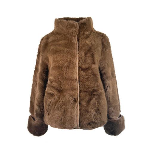 Kurze Felljacke Braun