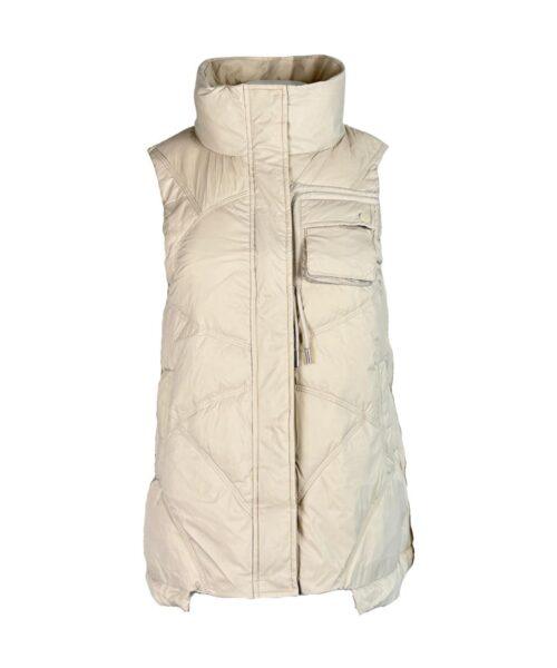 Daunen Weste in kühlem Beige ton