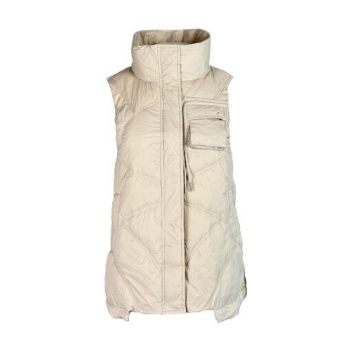 Daunen Weste in kühlem Beige ton