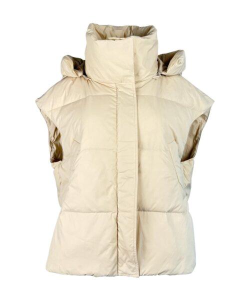 Daunenweste Oversize in Beige
