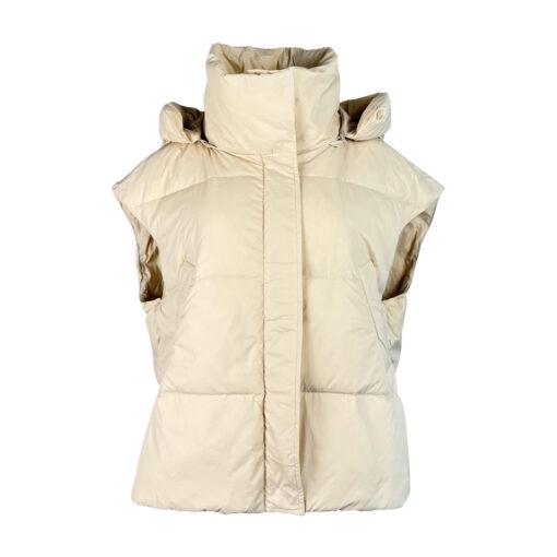 Daunenweste Oversize in Beige