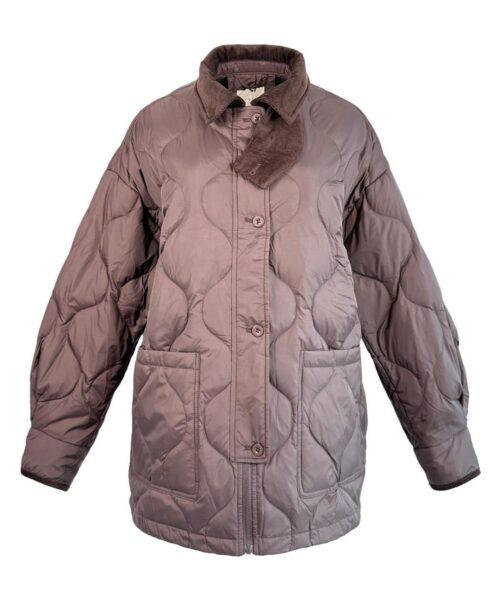 Daunen Steppjacke in Braun