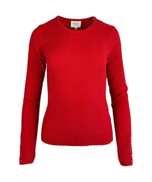 Figurbetonter Strickpullover aus Baumwolle