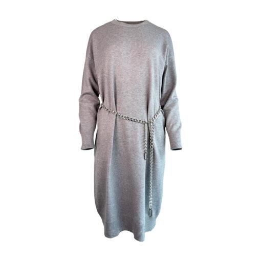Knie langes Strickkleid