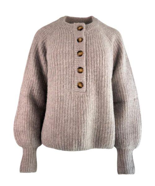 Strick Pullover in Grau aus Alpaka mix