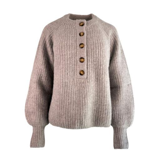 Strick Pullover in Grau aus Alpaka mix