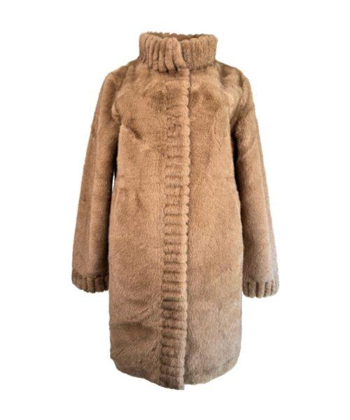 Mittellange Fellimitat Jacke