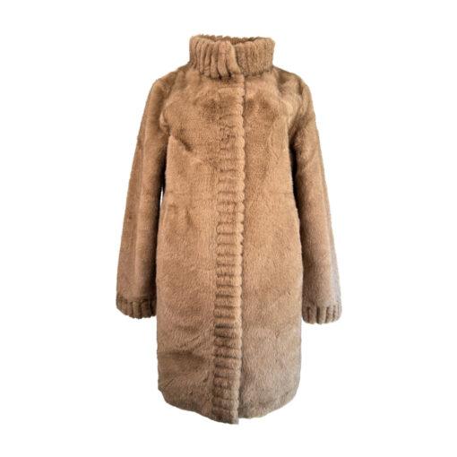 Mittellange Fellimitat Jacke