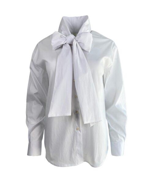 TENSION IN-Bluse mit Schleife aus Baumwolle