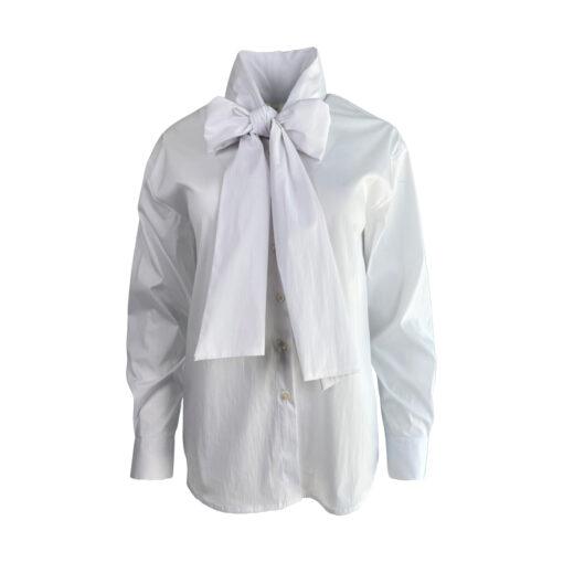 TENSION IN-Bluse mit Schleife aus Baumwolle