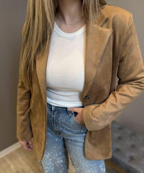 Alternative view of HAVE ONE-Blazer in weicher Wildleder Optik