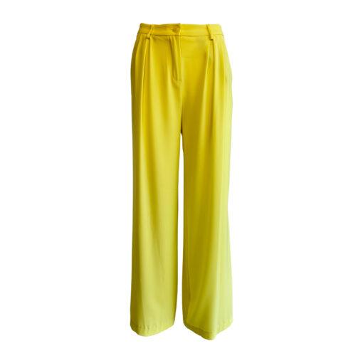 KONTATTO-Hose mit weitem Bein in Neon-Gelb