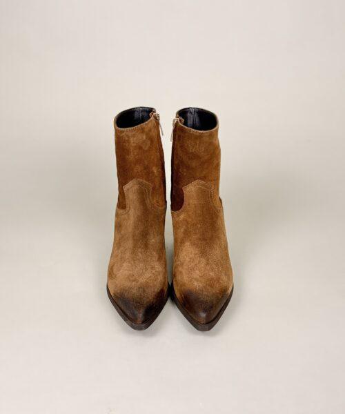 Alternative view of Leder Cowboy Boots in cognac-braun